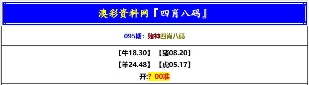 095期赌神四肖八码[图]